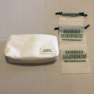 MARIO BADESCU Cosmetics / Skincare Case, with Extra Bags, White / Green